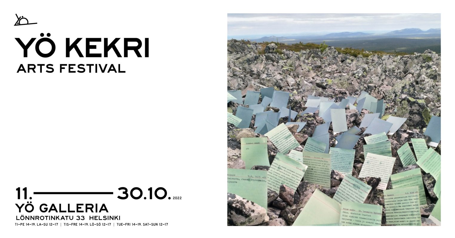 Yö Kekri 2022 taidefestivaali Yö Galleria Helsinki